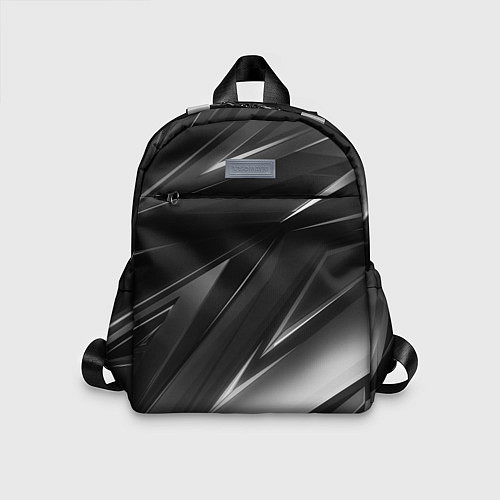 Детский рюкзак GEOMETRY STRIPES BLACK & WHITE / 3D-принт – фото 1