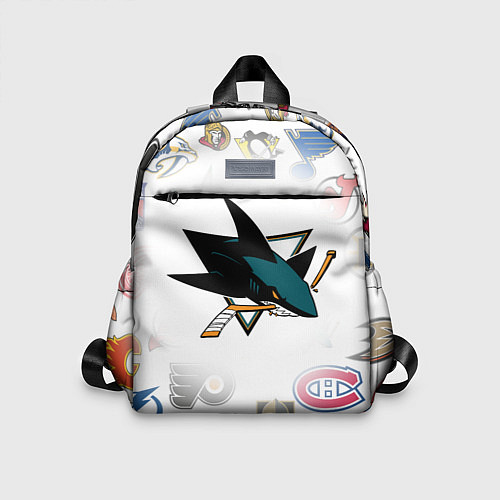 Детский рюкзак San Jose Sharks NHL teams pattern / 3D-принт – фото 1