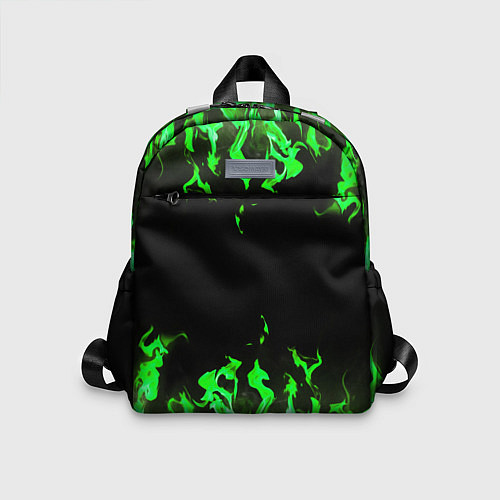 Детский рюкзак GREEN FIRE ОГОНЬ / 3D-принт – фото 1