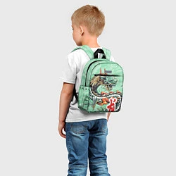 Детский рюкзак Изумрудный дракон, цвет: 3D-принт — фото 2
