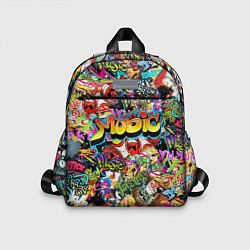 Детский рюкзак Граффити Крейзи мьюзик, цвет: 3D-принт
