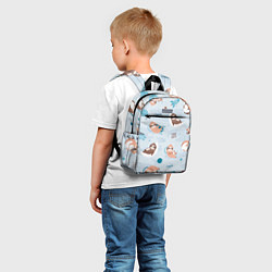 Детский рюкзак Паттерн ленивец космос полет, цвет: 3D-принт — фото 2