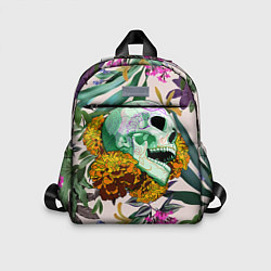Детский рюкзак Череп в цветах, цвет: 3D-принт