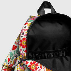 Детский рюкзак Красочные совы и цветы, цвет: 3D-принт — фото 2