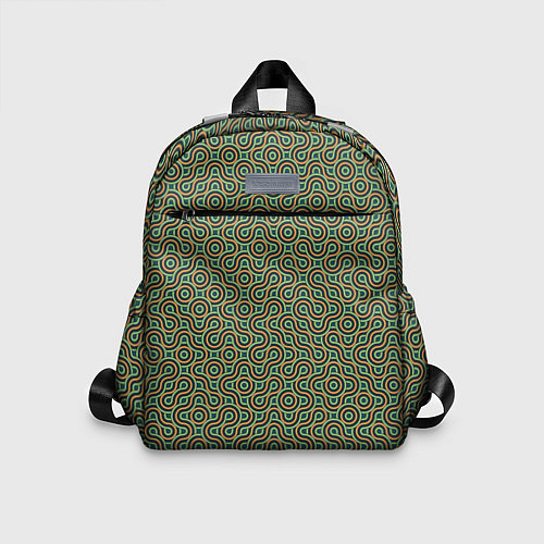 Детский рюкзак Зеленые круги / 3D-принт – фото 1