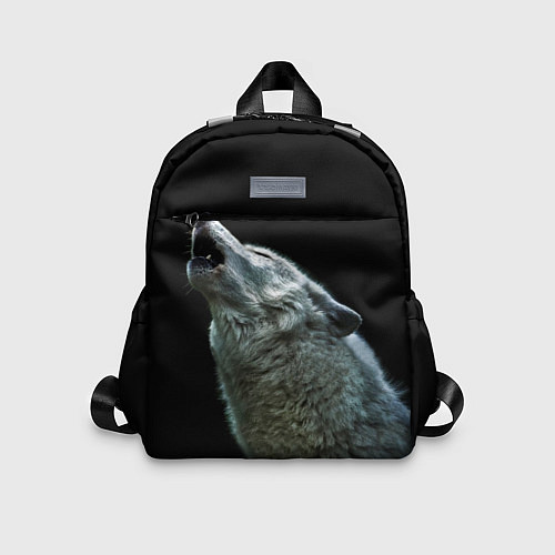 Детский рюкзак Воющий волк / 3D-принт – фото 1