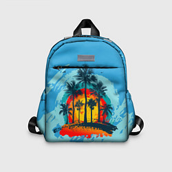 Детский рюкзак Море Пальмы Песок, цвет: 3D-принт