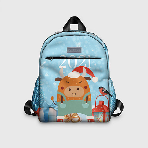 Детский рюкзак Новогодний бычок 2021 / 3D-принт – фото 1