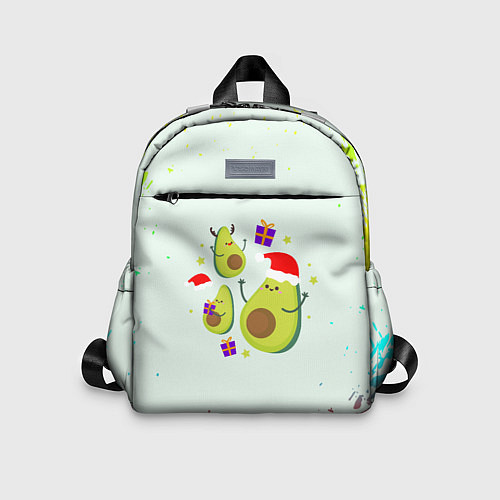 Детский рюкзак Новогодние Авокадо / 3D-принт – фото 1
