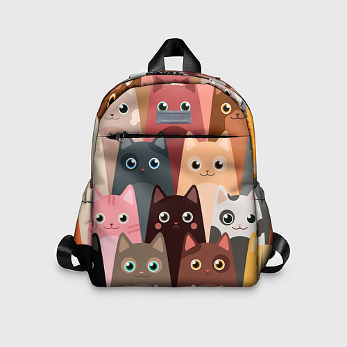 Детский рюкзак Котики мультяшные / 3D-принт – фото 1