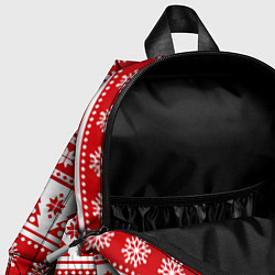 Детский рюкзак Новый Год Олени и снежинки, цвет: 3D-принт — фото 2