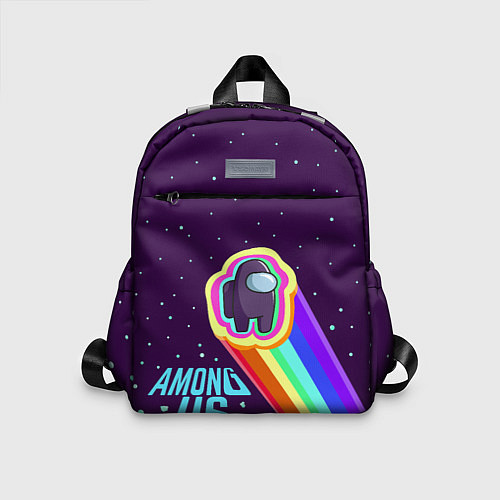Детский рюкзак AMONG US neon rainbow / 3D-принт – фото 1