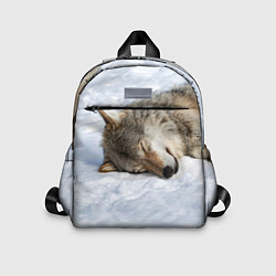 Детский рюкзак Спящий Волк, цвет: 3D-принт