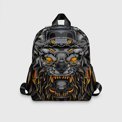 Детский рюкзак Хищный лев киборг / 3D-принт – фото 1