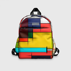 Детский рюкзак Абстрактные фигуры цвета, цвет: 3D-принт