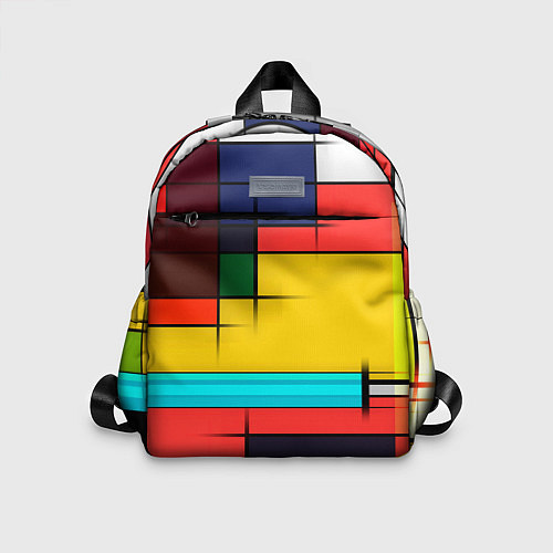 Детский рюкзак Абстрактные фигуры цвета / 3D-принт – фото 1