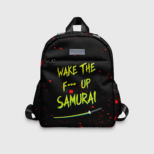 Детский рюкзак WAKE THE F*** UP SAMURAI / 3D-принт – фото 1