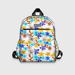 Детский рюкзак Узор из весенних цветов, цвет: 3D-принт
