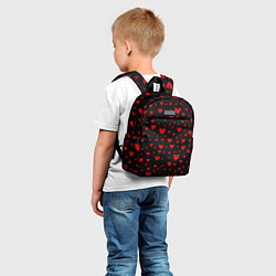Детский рюкзак Красные сердца, цвет: 3D-принт — фото 2