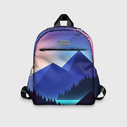 Детский рюкзак Неоновые горы, цвет: 3D-принт