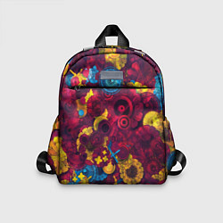 Детский рюкзак Цветы - шестеренки, цвет: 3D-принт
