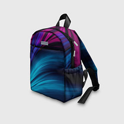 Детский рюкзак НЕОНОВЫЙ ПОЛОСЫ, цвет: 3D-принт — фото 2