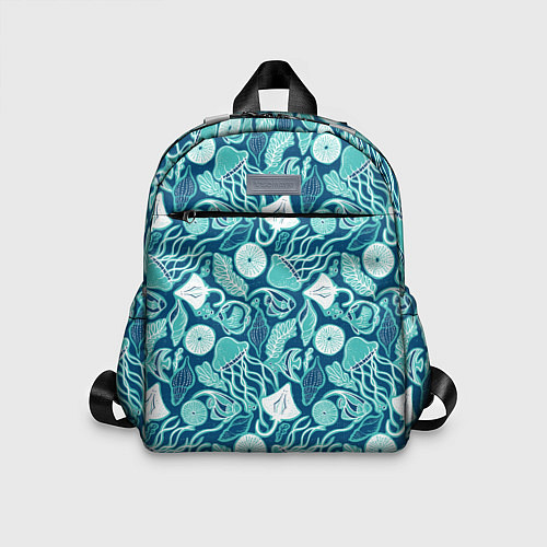 Детский рюкзак Скаты и медузы / 3D-принт – фото 1