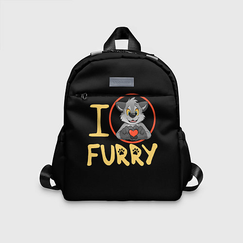 Детский рюкзак I love furry / 3D-принт – фото 1