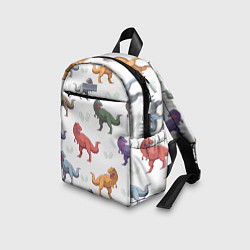 Детский рюкзак Разноцветные тираннозавры, цвет: 3D-принт — фото 2