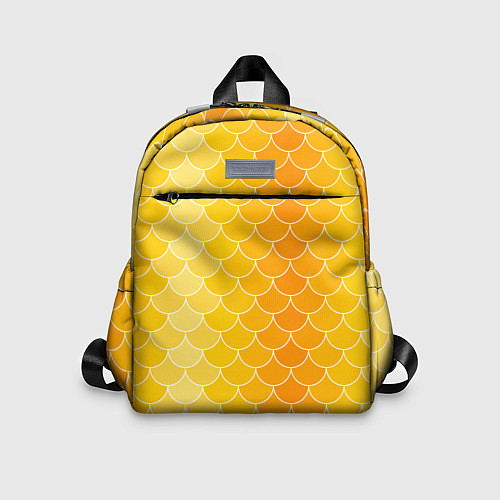 Детский рюкзак Желтая чешуя / 3D-принт – фото 1