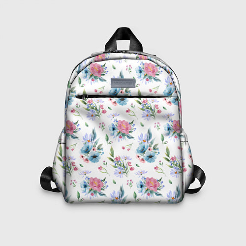 Детский рюкзак Весенние акварельные цветы / 3D-принт – фото 1