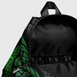 Детский рюкзак Серо-Зеленые Узоры, цвет: 3D-принт — фото 2