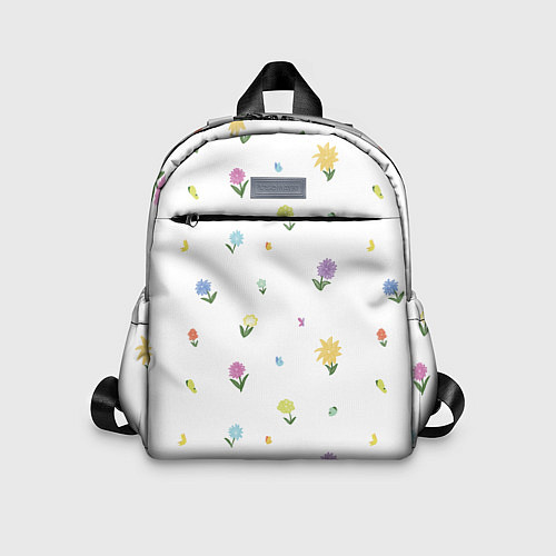 Детский рюкзак Цветы и бабочки / 3D-принт – фото 1