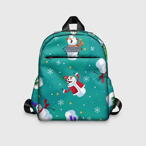 Детский рюкзак РазНые Снеговики / 3D-принт – фото 1