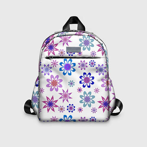 Детский рюкзак Паттерн цветы / 3D-принт – фото 1