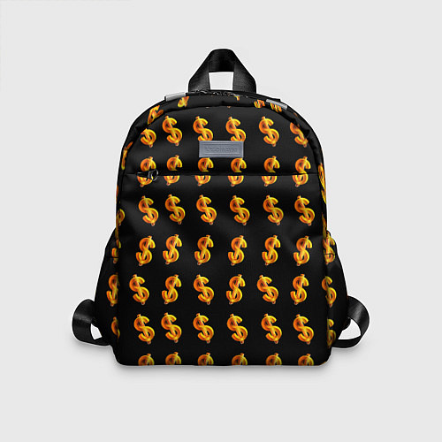Детский рюкзак Доллар золотой / 3D-принт – фото 1