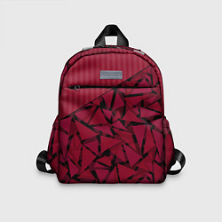 Детский рюкзак Красный комбинированный узор, цвет: 3D-принт