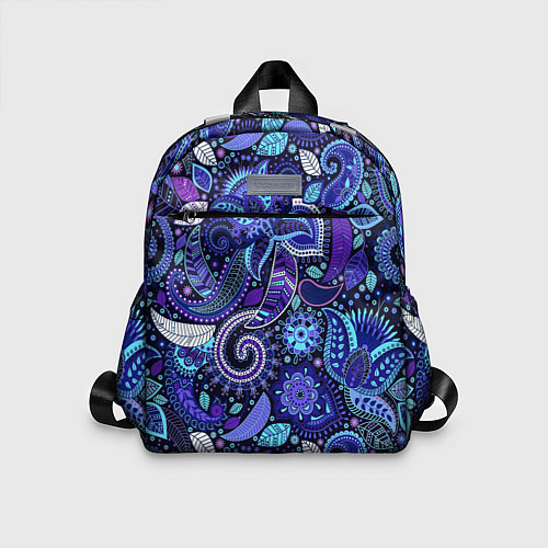 Детский рюкзак Цветочная роспись / 3D-принт – фото 1