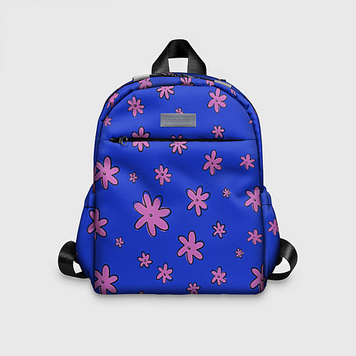 Детский рюкзак Цветочки рисованные / 3D-принт – фото 1
