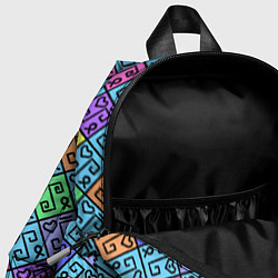 Детский рюкзак Неоновый яркий абстрактный узо, цвет: 3D-принт — фото 2