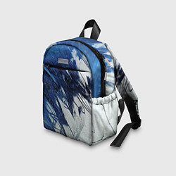 Детский рюкзак Серо-синее абстрактное, цвет: 3D-принт — фото 2