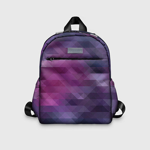 Детский рюкзак Фиолетово-бордовый узор / 3D-принт – фото 1