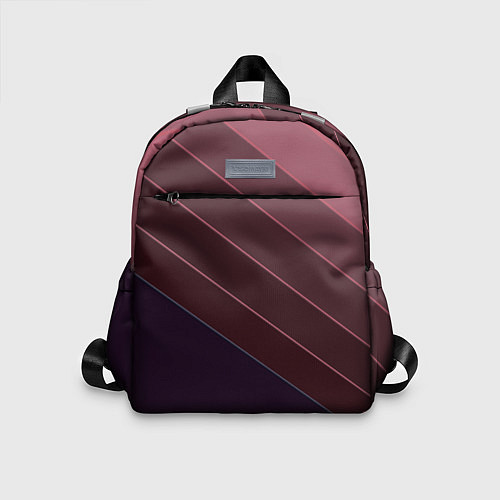 Детский рюкзак Коричнево-фиолетовый узор / 3D-принт – фото 1