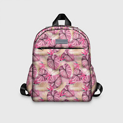 Детский рюкзак Розовый тропический узор, цвет: 3D-принт