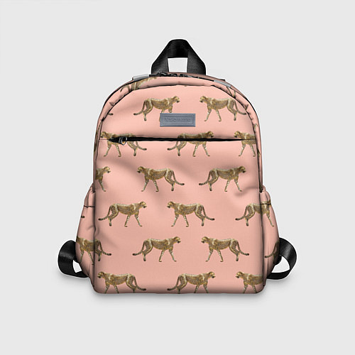 Детский рюкзак Гепарды на розовом / 3D-принт – фото 1