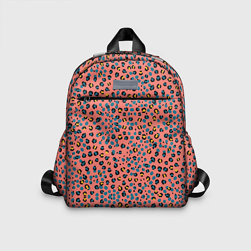 Детский рюкзак Леопардовый принт на розовом / 3D-принт – фото 1