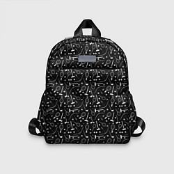 Детский рюкзак Черно-белый спортивный узор, цвет: 3D-принт