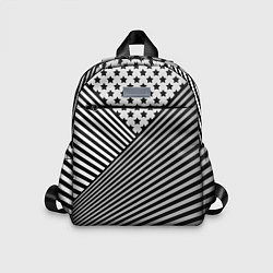 Детский рюкзак Полосатый комбинированный узор, цвет: 3D-принт