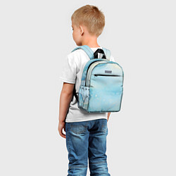 Детский рюкзак Голубая Акварель, цвет: 3D-принт — фото 2