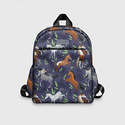 Детский рюкзак Лошадки узор, цвет: 3D-принт